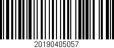 Código de barras (EAN, GTIN, SKU, ISBN): '20190405057'