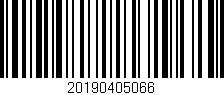 Código de barras (EAN, GTIN, SKU, ISBN): '20190405066'