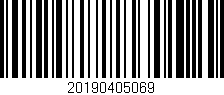 Código de barras (EAN, GTIN, SKU, ISBN): '20190405069'