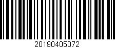 Código de barras (EAN, GTIN, SKU, ISBN): '20190405072'