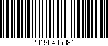 Código de barras (EAN, GTIN, SKU, ISBN): '20190405081'