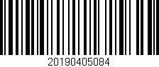 Código de barras (EAN, GTIN, SKU, ISBN): '20190405084'