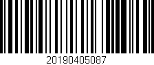 Código de barras (EAN, GTIN, SKU, ISBN): '20190405087'