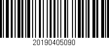 Código de barras (EAN, GTIN, SKU, ISBN): '20190405090'