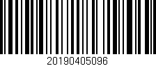 Código de barras (EAN, GTIN, SKU, ISBN): '20190405096'