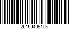 Código de barras (EAN, GTIN, SKU, ISBN): '20190405105'