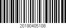 Código de barras (EAN, GTIN, SKU, ISBN): '20190405108'