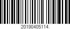Código de barras (EAN, GTIN, SKU, ISBN): '20190405114'