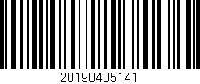 Código de barras (EAN, GTIN, SKU, ISBN): '20190405141'