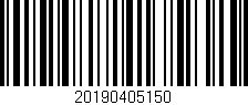 Código de barras (EAN, GTIN, SKU, ISBN): '20190405150'