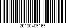 Código de barras (EAN, GTIN, SKU, ISBN): '20190405165'