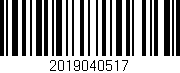 Código de barras (EAN, GTIN, SKU, ISBN): '2019040517'