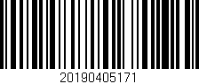 Código de barras (EAN, GTIN, SKU, ISBN): '20190405171'