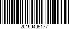 Código de barras (EAN, GTIN, SKU, ISBN): '20190405177'