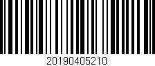 Código de barras (EAN, GTIN, SKU, ISBN): '20190405210'