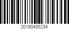 Código de barras (EAN, GTIN, SKU, ISBN): '20190405234'