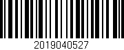 Código de barras (EAN, GTIN, SKU, ISBN): '2019040527'