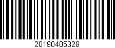 Código de barras (EAN, GTIN, SKU, ISBN): '20190405328'