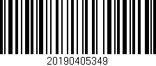 Código de barras (EAN, GTIN, SKU, ISBN): '20190405349'