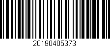 Código de barras (EAN, GTIN, SKU, ISBN): '20190405373'
