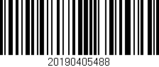 Código de barras (EAN, GTIN, SKU, ISBN): '20190405488'