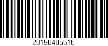 Código de barras (EAN, GTIN, SKU, ISBN): '20190405516'