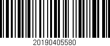 Código de barras (EAN, GTIN, SKU, ISBN): '20190405580'
