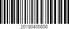 Código de barras (EAN, GTIN, SKU, ISBN): '20190405656'
