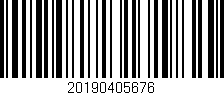 Código de barras (EAN, GTIN, SKU, ISBN): '20190405676'