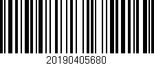 Código de barras (EAN, GTIN, SKU, ISBN): '20190405680'