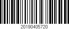 Código de barras (EAN, GTIN, SKU, ISBN): '20190405720'