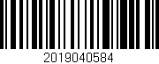 Código de barras (EAN, GTIN, SKU, ISBN): '2019040584'