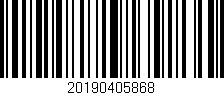 Código de barras (EAN, GTIN, SKU, ISBN): '20190405868'