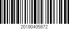 Código de barras (EAN, GTIN, SKU, ISBN): '20190405872'