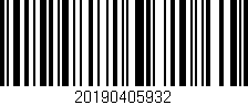 Código de barras (EAN, GTIN, SKU, ISBN): '20190405932'