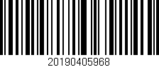 Código de barras (EAN, GTIN, SKU, ISBN): '20190405968'
