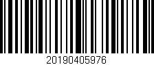 Código de barras (EAN, GTIN, SKU, ISBN): '20190405976'
