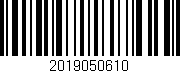 Código de barras (EAN, GTIN, SKU, ISBN): '2019050610'