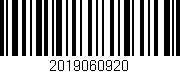 Código de barras (EAN, GTIN, SKU, ISBN): '2019060920'