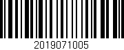 Código de barras (EAN, GTIN, SKU, ISBN): '2019071005'
