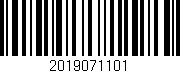 Código de barras (EAN, GTIN, SKU, ISBN): '2019071101'