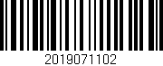 Código de barras (EAN, GTIN, SKU, ISBN): '2019071102'