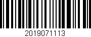 Código de barras (EAN, GTIN, SKU, ISBN): '2019071113'