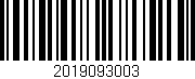 Código de barras (EAN, GTIN, SKU, ISBN): '2019093003'