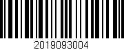 Código de barras (EAN, GTIN, SKU, ISBN): '2019093004'