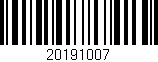 Código de barras (EAN, GTIN, SKU, ISBN): '20191007'