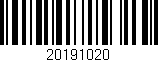 Código de barras (EAN, GTIN, SKU, ISBN): '20191020'