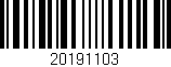 Código de barras (EAN, GTIN, SKU, ISBN): '20191103'