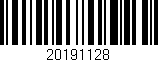 Código de barras (EAN, GTIN, SKU, ISBN): '20191128'