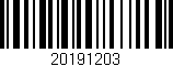 Código de barras (EAN, GTIN, SKU, ISBN): '20191203'